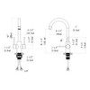 KSB1217MB - Two Handles Bathroom Sink Faucet with Pop Up Drain  KSB1217 - Matte Black  Finish | Kunal Kitchens