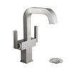 KSB1216BN - Two Handles Bathroom Sink Faucet with Pop Up Drain  KSB1216 - Brushed Nickel Finish | Kunal Kitchens