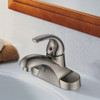 KSB4131BN - 4 Single Handle Bathroom Sink Faucet with Pop Up Drain  KSB4131 - Brushed Nickel Finish | Kunal Kitchens