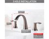 KSB8232BN - Wide Spread Bathroom Sink Faucet with Pop Up Drain  KSB8232 - Brushed Nickel Finish