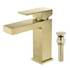 KSB1112SG - Single Handle Bathroom Sink Faucet with Pop Up Drain  KSB1112 - Satin Gold Finish | Kunal Kitchens