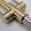 KSB1217SG - Two Handles Bathroom Sink Faucet with Pop Up Drain  KSB1217 - Satin Gold Finish | Kunal Kitchens