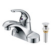 KSB4131C - 4 Single Handle Bathroom Sink Faucet with Pop Up Drain  KSB4131 - Polished Chrome Finish | Kunal Kitchens