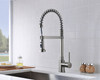 KSK1115BN - Single Handle 21" High Pull-Down Kitchen Faucet with Single HOLE - Brushed Nickel Finish
