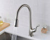 KSK1117BN - Single Handle 15" High Pull-Down Kitchen Faucet with Single HOLE - Brushed Nickel Finish