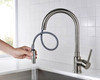 KSK1120BN - Single Handle 17" High Pull-down Kitchen Faucet with Single HOLE - Brushed Nickel Finish