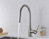 KSK1120BN - Single Handle 17" High Pull-down Kitchen Faucet with Single HOLE - Brushed Nickel Finish
