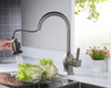 KSK1122BN - Single Handle 16" High Pull-down Kitchen Faucet with Single HOLE - Brushed Nickel Finish