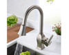 KSK1122BN - Single Handle 16" High Pull-down Kitchen Faucet with Single HOLE - Brushed Nickel Finish