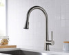 KSK1123BN - Single Handle 17" High Pull-down Kitchen Faucet with Single HOLE - Brushed Nickel Finish