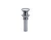 KSPOP-02 W/O O/F - Push Style Pop-Up Less Overflow - Polished Chrome Finish