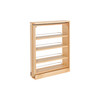 432BFBBSC6C - 6 Inch Wide Base Filler Adjustable Soft Close Pullout Shelves Kitchen Storage Organizer Unit - 432BFBBSC6C-Wood-Light Brown | Kunal Kitchens