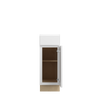 Bedford Ready to Assemble 12 in. W x 34.5 in. H x 24 in. D Plywood Base Cabinet in Painted White | Kunal Kitchens