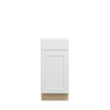 Bedford Ready to Assemble 15 in. W x 34.5 in. H x 24 in. D Plywood Base Cabinet in Painted White | Kunal Kitchens