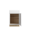Bedford Ready to Assemble 21 in. W x 34.5 in. H x 24 in. D Plywood Base Cabinet in Painted White | Kunal Kitchens