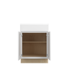 Bedford Ready to Assemble 24 in. W x 34.5 in. H x 24 in. D Plywood Base Cabinet in Painted White | Kunal Kitchens