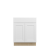 Bedford Ready to Assemble 27 in. W x 34.5 in. H x 24 in. D Plywood Base Cabinet in Painted White | Kunal Kitchens