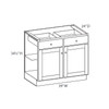 Bedford Ready to Assemble 39 in. W x 34.5 in. H x 24 in. D Plywood Base Cabinet in Painted White | Kunal Kitchens
