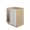 Bedford Ready to Assemble 27 in. W x 34.5 in. H x 24 in. D Plywood Blind Base Corner Cabinet Left in Painted White | Kunal Kitchens