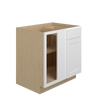 Bedford Ready to Assemble 33 in. W x 34.5 in. H x 24 in. D Plywood Blind Base Corner Cabinet Right in Painted White | Kunal Kitchens