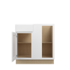 Bedford Ready to Assemble 33 in. W x 34.5 in. H x 24 in. D Plywood Blind Base Corner Cabinet Right in Painted White | Kunal Kitchens