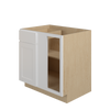 Bedford Ready to Assemble 39 in. W x 34.5 in. H x 24 in. D Plywood Blind Base Corner Cabinet Right in Painted White | Kunal Kitchens