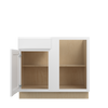 Bedford Ready to Assemble 39 in. W x 34.5 in. H x 24 in. D Plywood Blind Base Corner Cabinet Right in Painted White | Kunal Kitchens