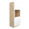 Bedford Ready to Assemble 33 in. W x 84 in. H x 24 in. D Plywood Oven Tall Cabinet in Painted White | Kunal Kitchens