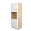 Bedford Ready to Assemble 33 in. W x 90 in. H x 24 in. D Plywood Oven Tall Cabinet in Painted White | Kunal Kitchens