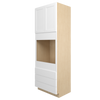 Bedford Ready to Assemble 33 in. W x 96 in. H x 24 in. D Plywood Oven Tall Cabinet in Painted White | Kunal Kitchens
