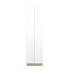 Bedford Ready to Assemble 24 in. W x 90 in. H x 24 in. D Plywood Tall Cabinet in Painted White | Kunal Kitchens