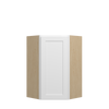 Bedford Ready to Assemble 24 in. W x 36 in. H x 12 in. D Plywood Diagonal Corner Wall Cabinet in Painted White | Kunal Kitchens