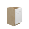 Bedford Ready to Assemble 21 in. W x 34.5 in. H x 24 in. D Plywood Base Cabinet w/(2) Roll-out Trays in Painted White | Kunal Kitchens