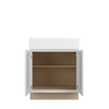 Bedford Ready to Assemble 27 in. W x 34.5 in. H x 24 in. D Plywood Base Cabinet w/(2) Roll-out Trays in Painted White | Kunal Kitchens