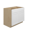 Bedford Ready to Assemble 39 in. W x 34.5 in. H x 24 in. D Plywood Base Cabinet w/(4) Roll-out Trays in Painted White | Kunal Kitchens