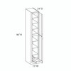 Bedford Ready to Assemble 15 in. W x 96 in. H x 24 in. D Plywood Tall Cabinet w/(1) Roll-out Tray in Painted White | Kunal Kitchens