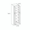 Bedford Ready to Assemble 24 in. W x 90 in. H x 24 in. D Plywood Tall Cabinet w/(1) Roll-out Tray in Painted White | Kunal Kitchens
