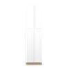 Bedford Ready to Assemble 24 in. W x 90 in. H x 24 in. D Plywood Tall Cabinet w/(3) Roll-out Trays in Painted White | Kunal Kitchens