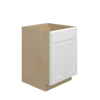Bedford Assembled 24 in. W x 34.5 in. H x 24 in. D Plywood Base Cabinet in Painted White | Kunal Kitchens