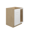 Bedford Assembled 27 in. W x 34.5 in. H x 24 in. D Plywood Blind Base Corner Cabinet Right in Painted White | Kunal Kitchens