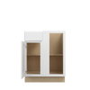 Bedford Assembled 27 in. W x 34.5 in. H x 24 in. D Plywood Blind Base Corner Cabinet Right in Painted White | Kunal Kitchens