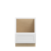 Bedford Assembled 24 in. W x 34.5 in. H x 24 in. D Plywood Base Microwave Cabinet in Painted White | Kunal Kitchens