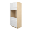 Bedford Assembled 33 in. W x 84 in. H x 24 in. D Plywood Oven Tall Cabinet in Painted White | Kunal Kitchens