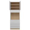 Bedford Assembled 33 in. W x 96 in. H x 24 in. D Plywood Oven Tall Cabinet in Painted White | Kunal Kitchens