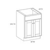 Bedford Assembled 30 in. W x 34.5 in. H x 24 in. D Plywood Sink Base Cabinet in Painted White | Kunal Kitchens