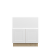 Bedford Assembled 30 in. W x 34.5 in. H x 24 in. D Plywood Farm Sink Base Cabinet in Painted White | Kunal Kitchens