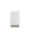 Bedford Assembled 18 in. W x 34.5 in. H x 24 in. D Plywood Base Cabinet w/(1) Roll-out Tray in Painted White | Kunal Kitchens