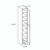 Bedford Assembled 15 in. W x 96 in. H x 24 in. D Plywood Tall Cabinet w/(1) Roll-out Tray in Painted White | Kunal Kitchens