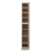 Bedford Assembled 15 in. W x 96 in. H x 24 in. D Plywood Tall Cabinet w/(2) Roll-out Trays in Painted White | Kunal Kitchens