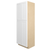 Bedford Assembled 30 in. W x 90 in. H x 24 in. D Plywood Tall Cabinet w/(3) Roll-out Trays in Painted White | Kunal Kitchens